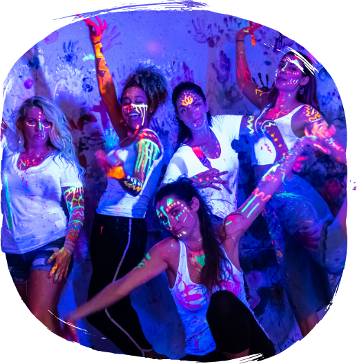 Birthday child holding painting at Artnest party